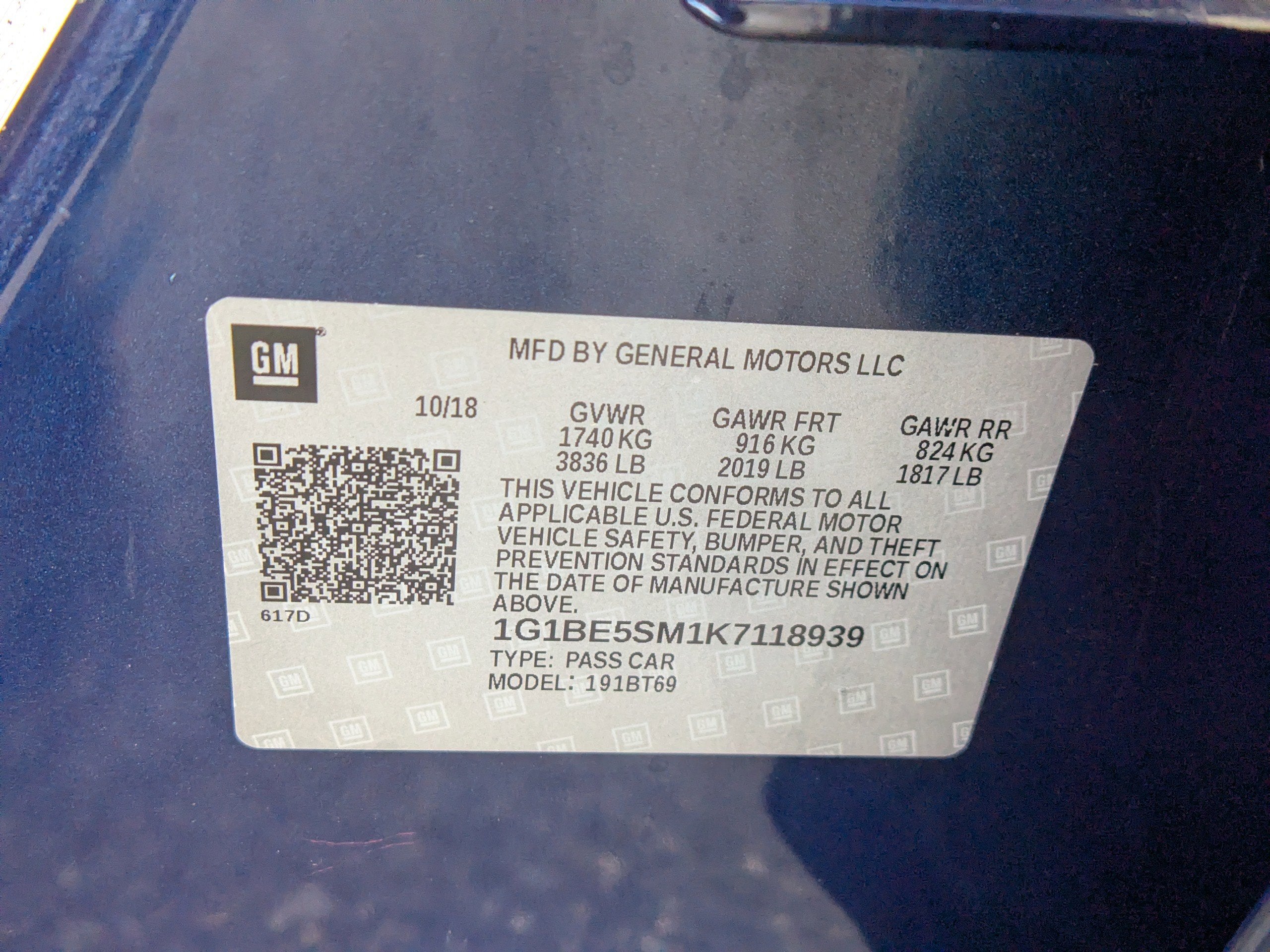 2019 Chevrolet Cruze LT