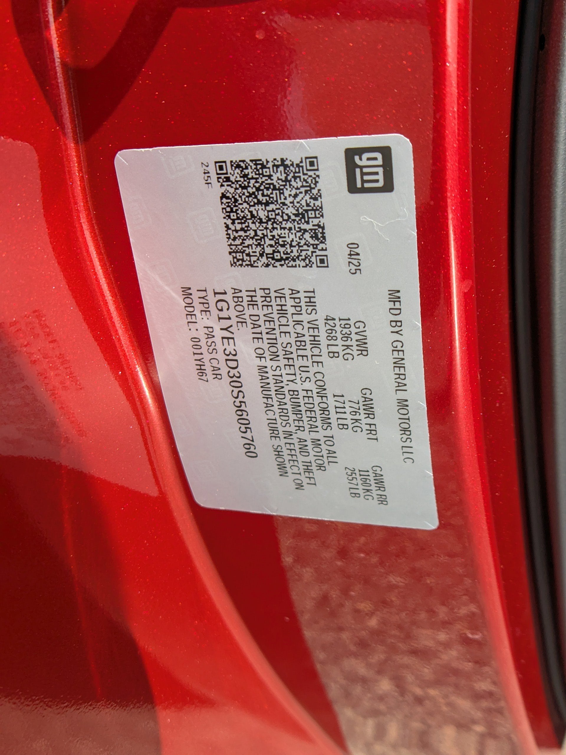 2025 Chevrolet Corvette Z06 2LZ