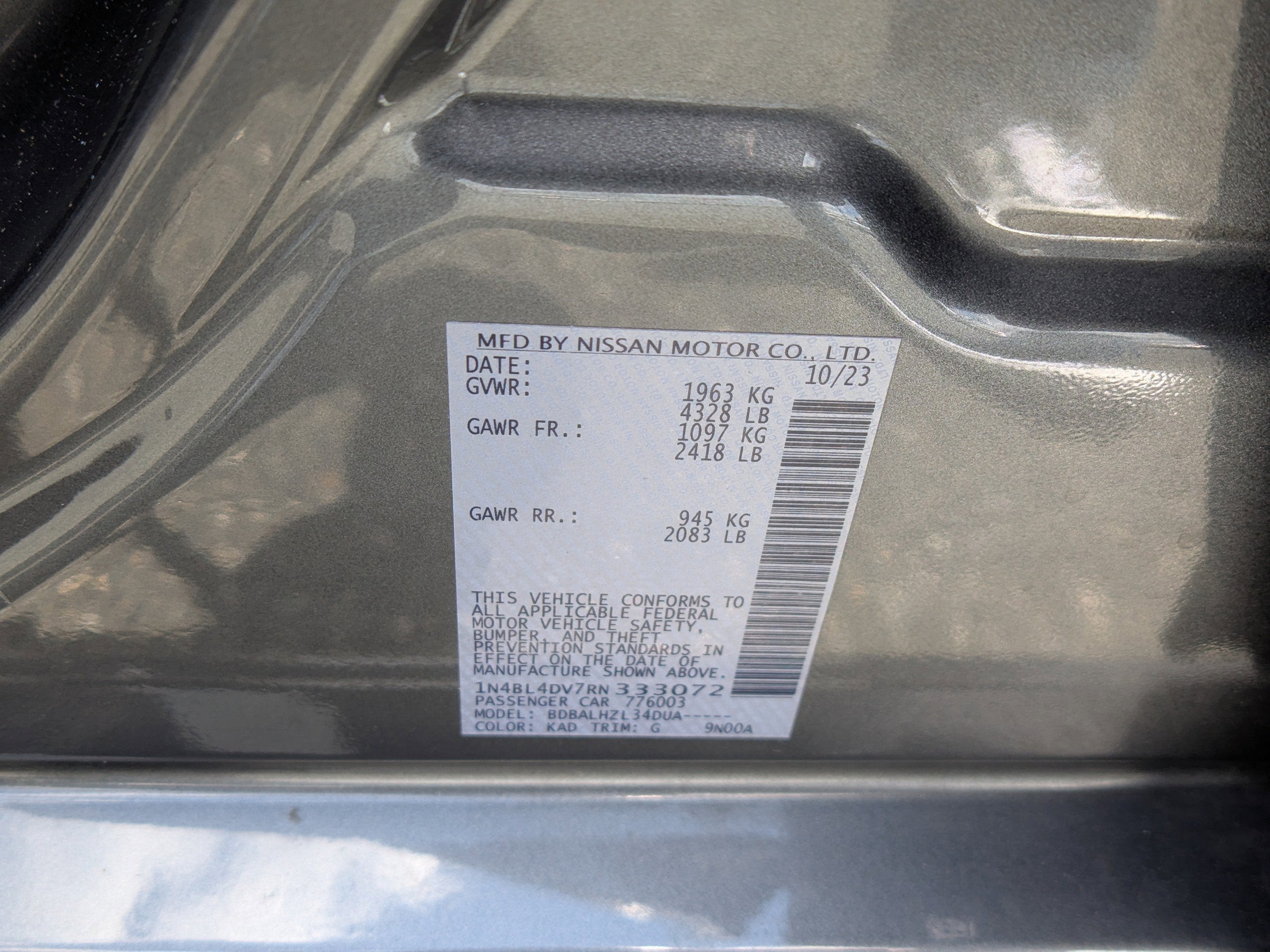 2024 Nissan Altima 2.5 SV