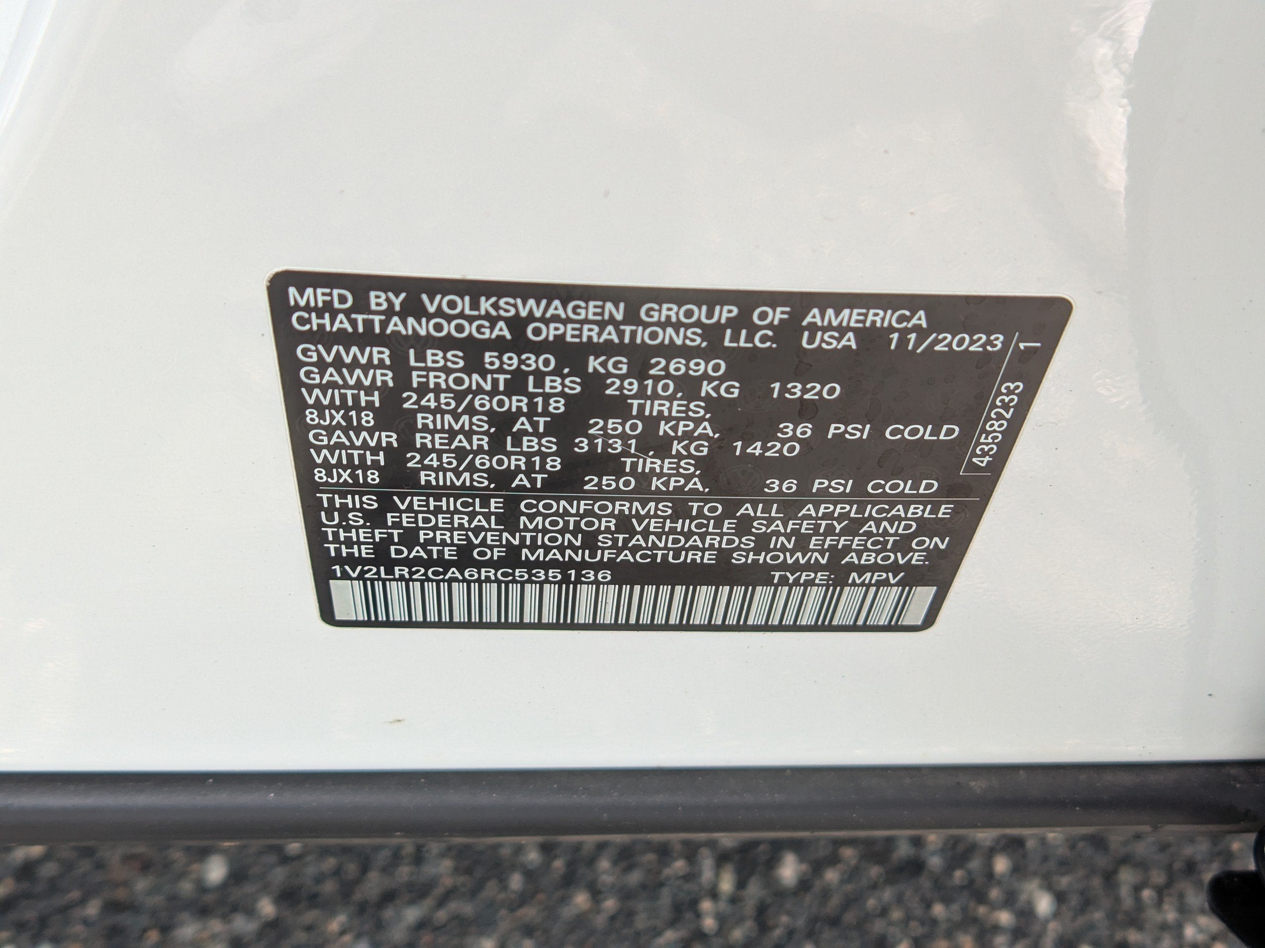 2024 Volkswagen Atlas 2.0T SE