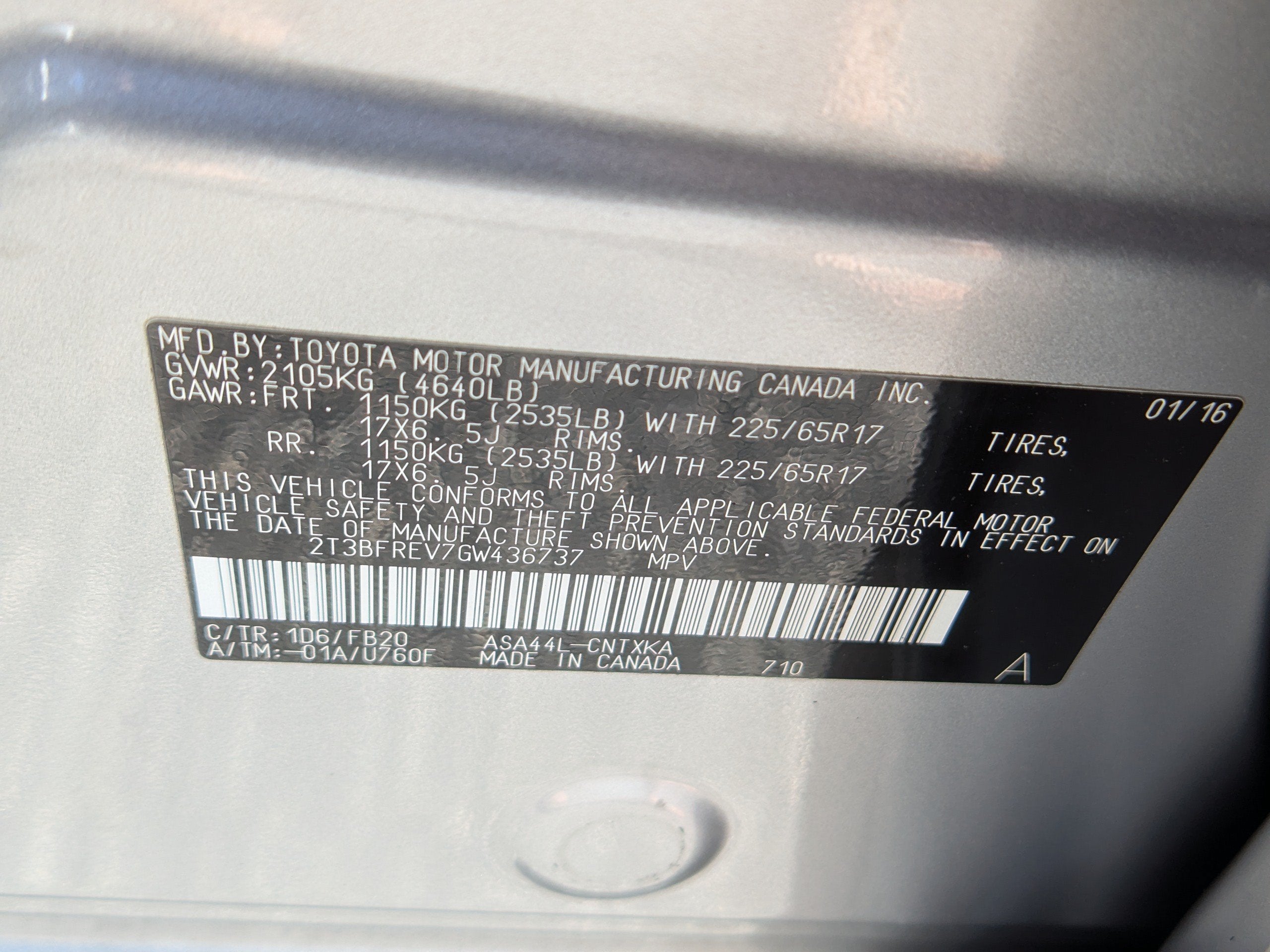 2016 Toyota RAV4 LE