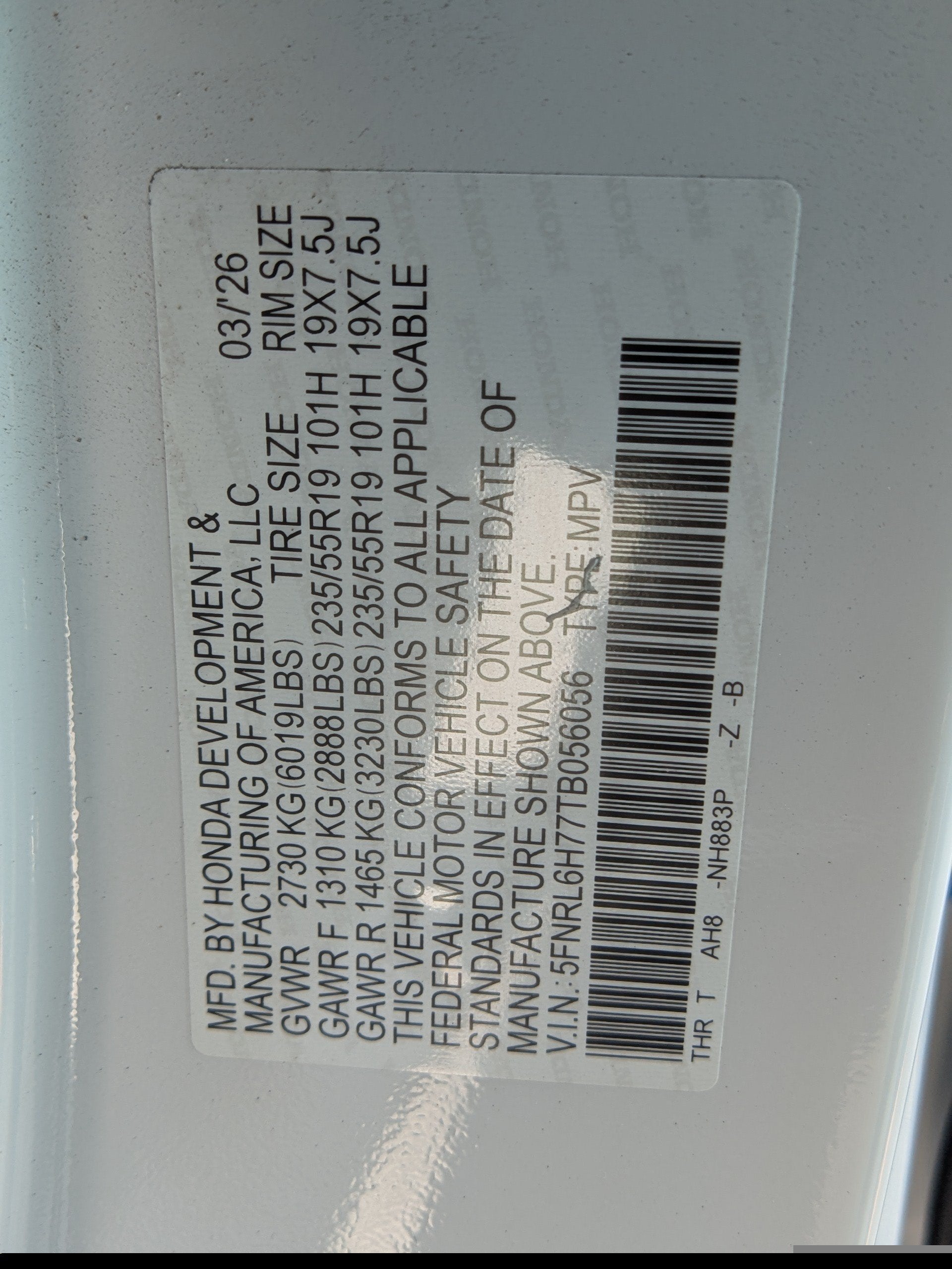 2026 Honda Odyssey Sport-L