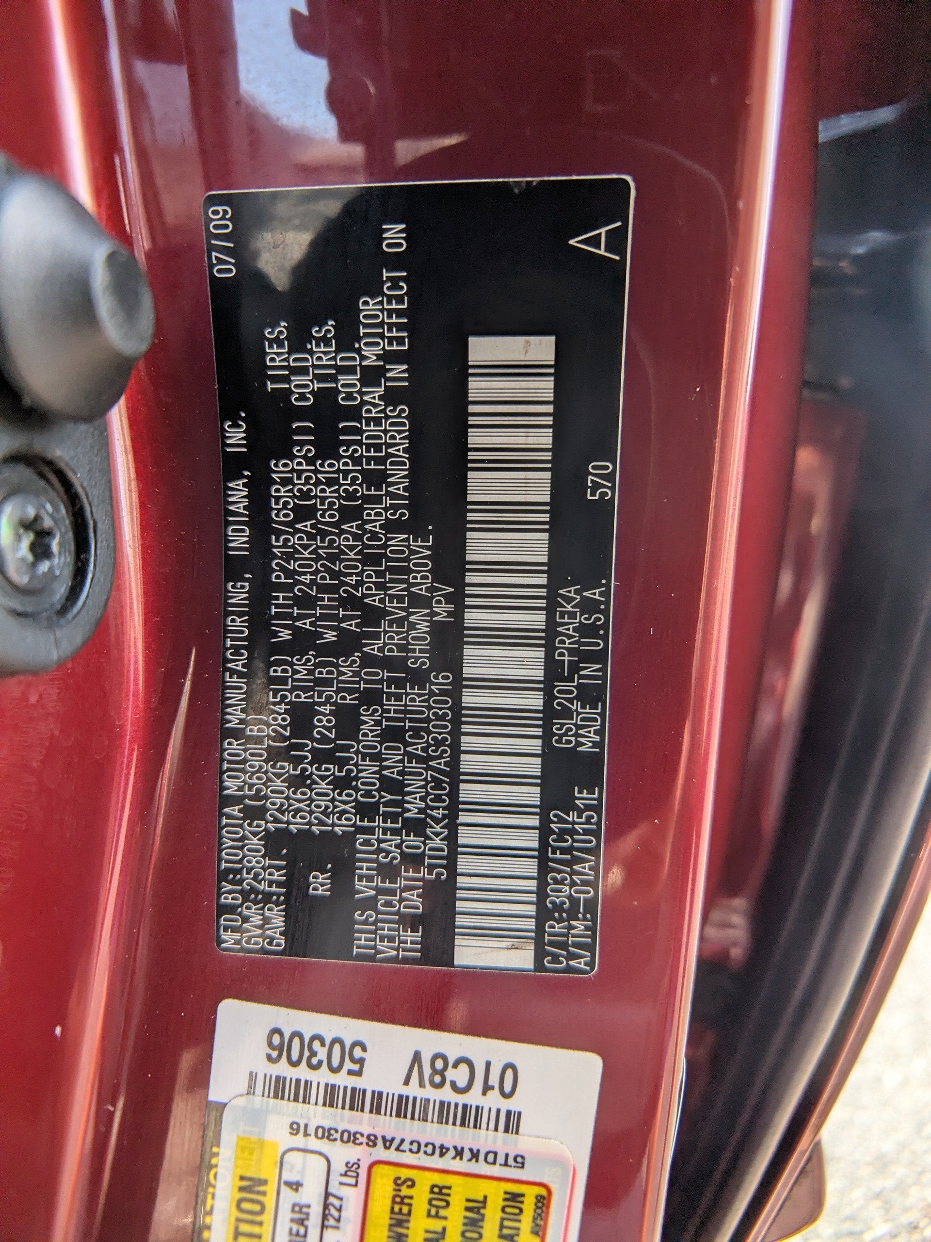 2010 Toyota Sienna CE