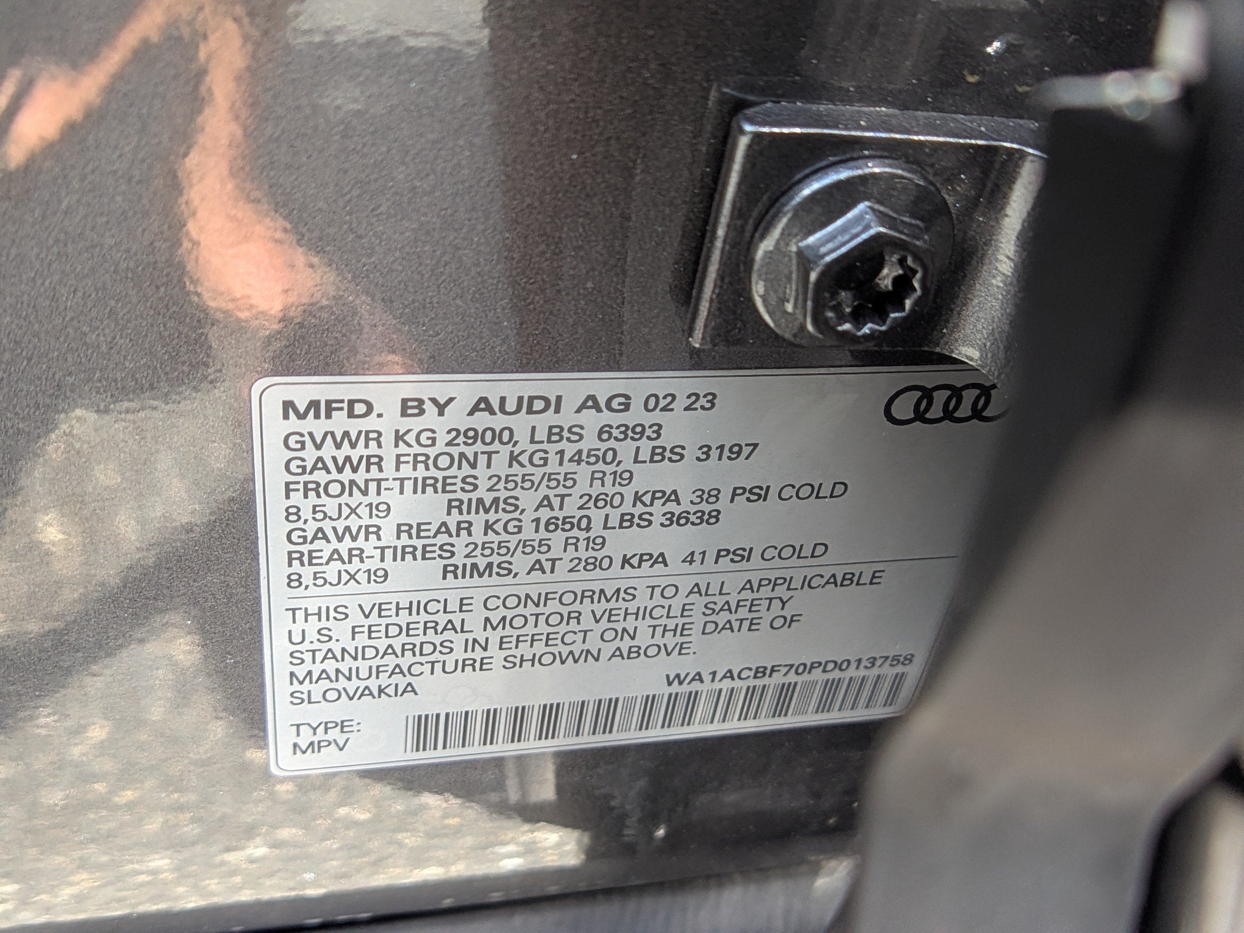 2023 Audi Q7 Premium 45 TFSI quattro Tiptronic